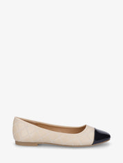 Ballerines matelassées à bout rond verni - Taupe - 1