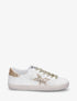 Sneakers en simili à contrefort contrastant et étoile - Blanc - 1