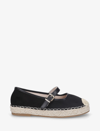 Espadrilles plates en suédine - Noir - 1
