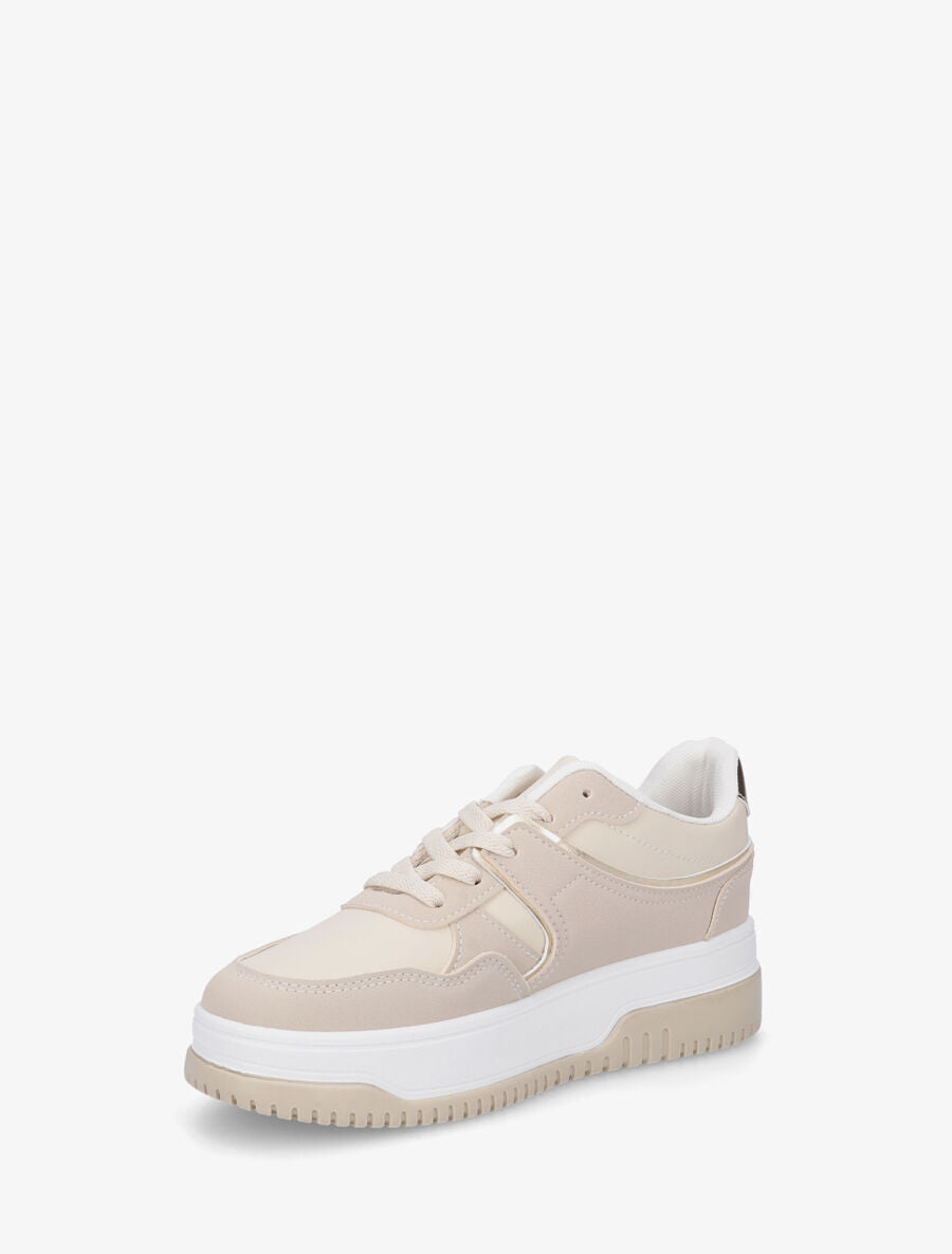 Baskets à empiècements nacrés - Beige - 3
