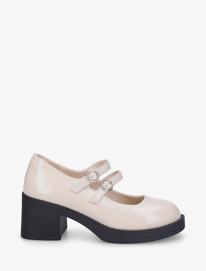 Babies en simili à double brides - Beige - 1