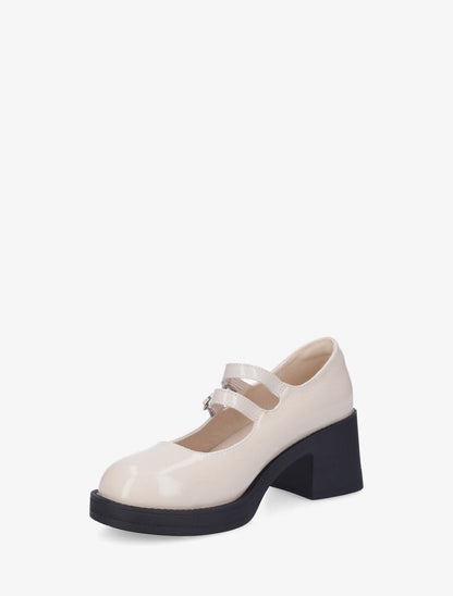 Babies en simili à double brides - Beige - 3
