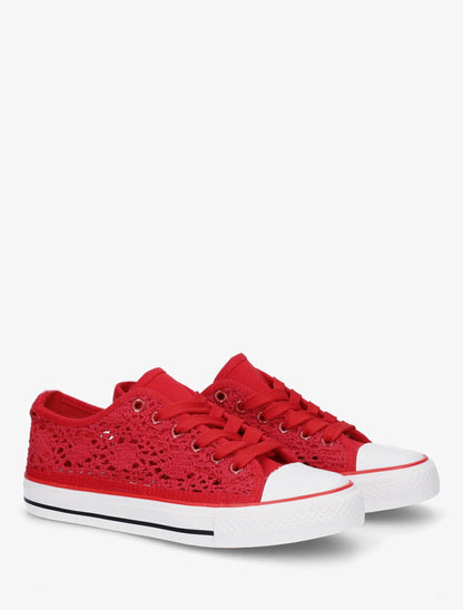 Baskets en crochet - Rouge - 4