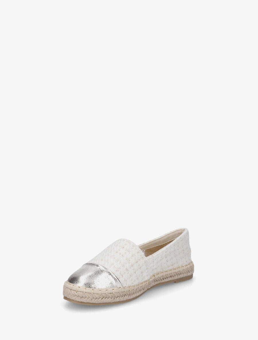 Espadrilles plates effet tweed - Écru - 3
