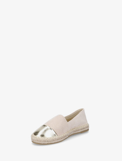 Espadrilles en suédine et simili - Beige - 3