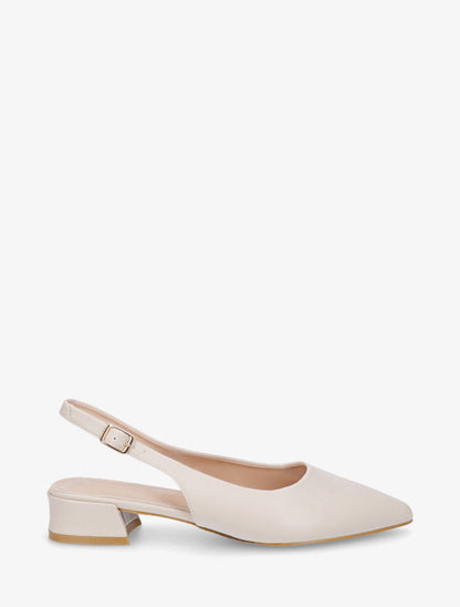Ballerines pointues à quartier ouvert - Beige - 5