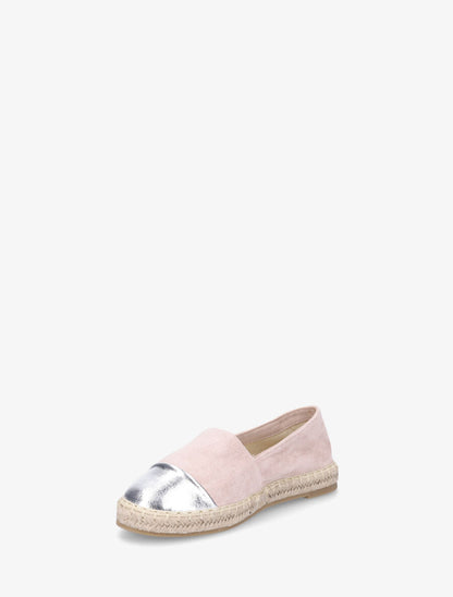 Espadrilles en suédine et simili - Rose - 3