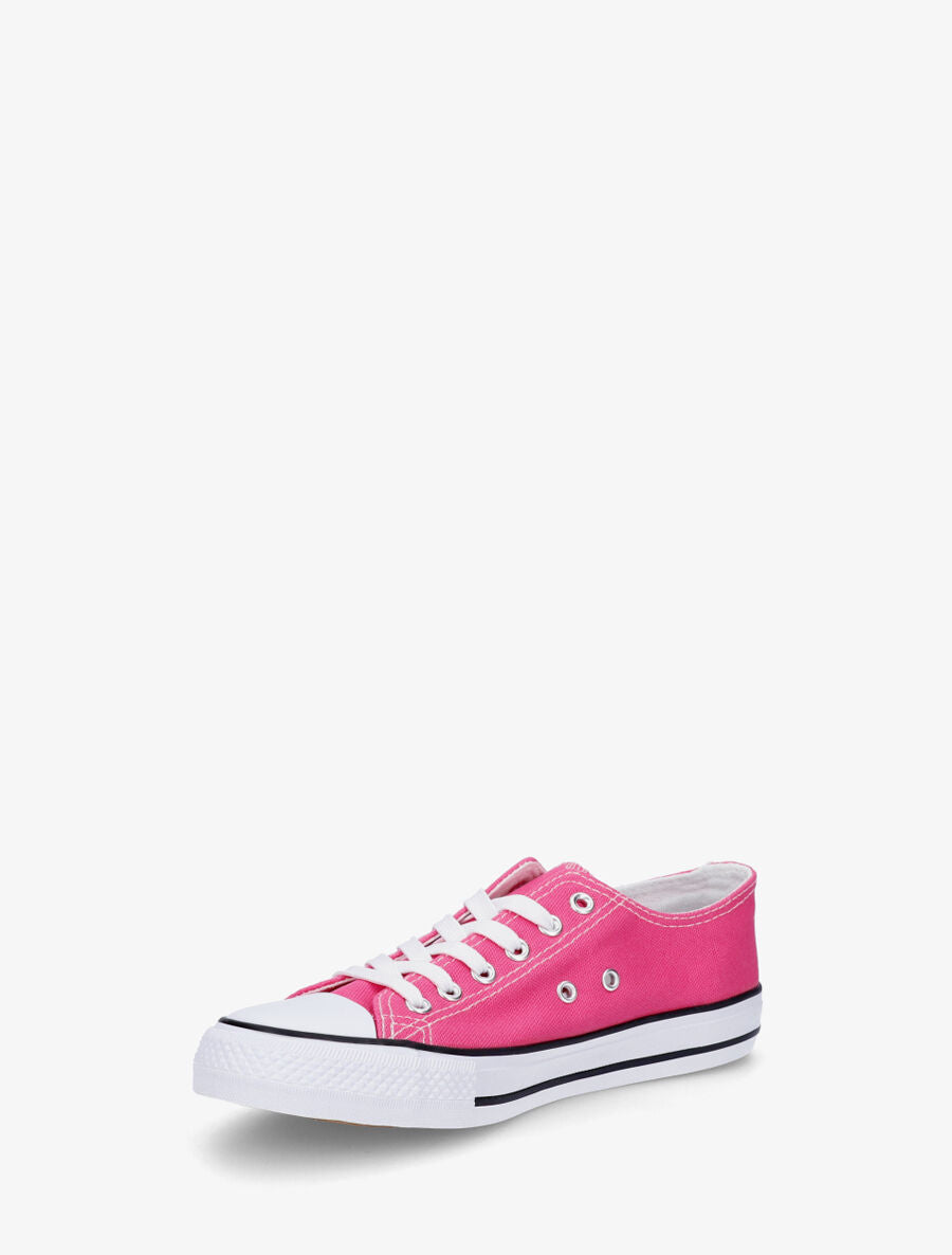 Baskets basiques en toile - Fuchsia - 3