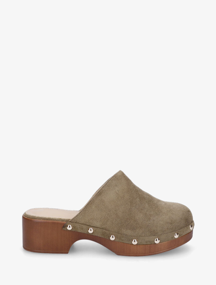 Sabots en suédine - Kaki - 5