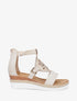 Sandales compensées à fermeture zippée - Beige - 1