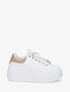 Sneakers à plateforme et strass - Taupe - 1
