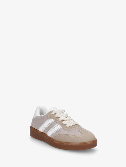 Sneakers en mesh et semelle en caoutchouc - Taupe - 2