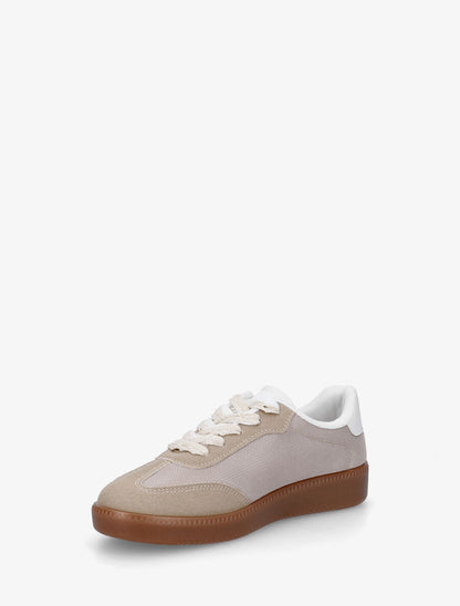 Sneakers en mesh et semelle en caoutchouc - Taupe - 3