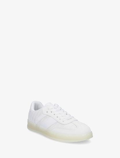 Sneakers bimatière et colorées - Blanc - 2
