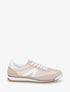 Sneakers en simili à languette texturée - Vieux rose - 1