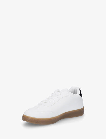 Sneakers color block à bandes contrastantes - Blanc - 3