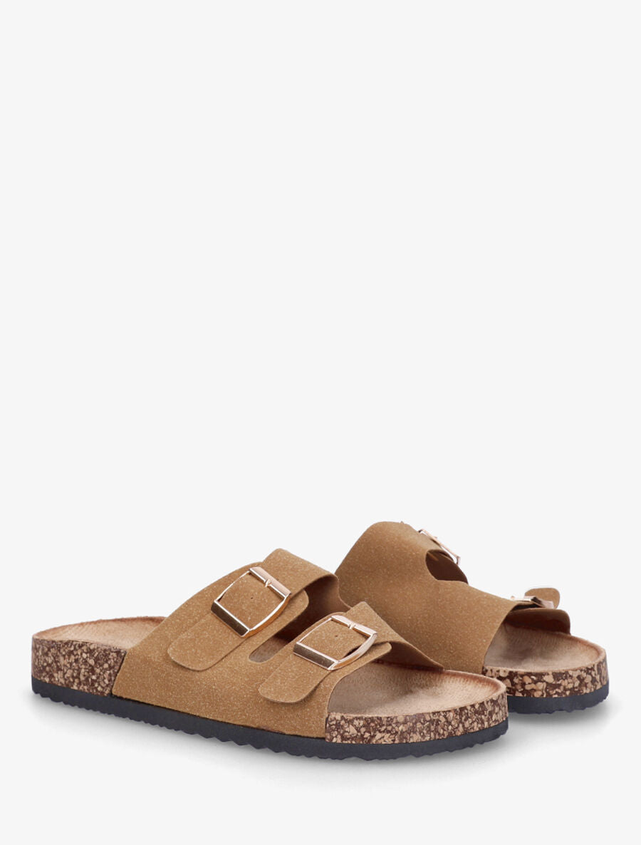 Claquettes à double boucles - Camel - 4