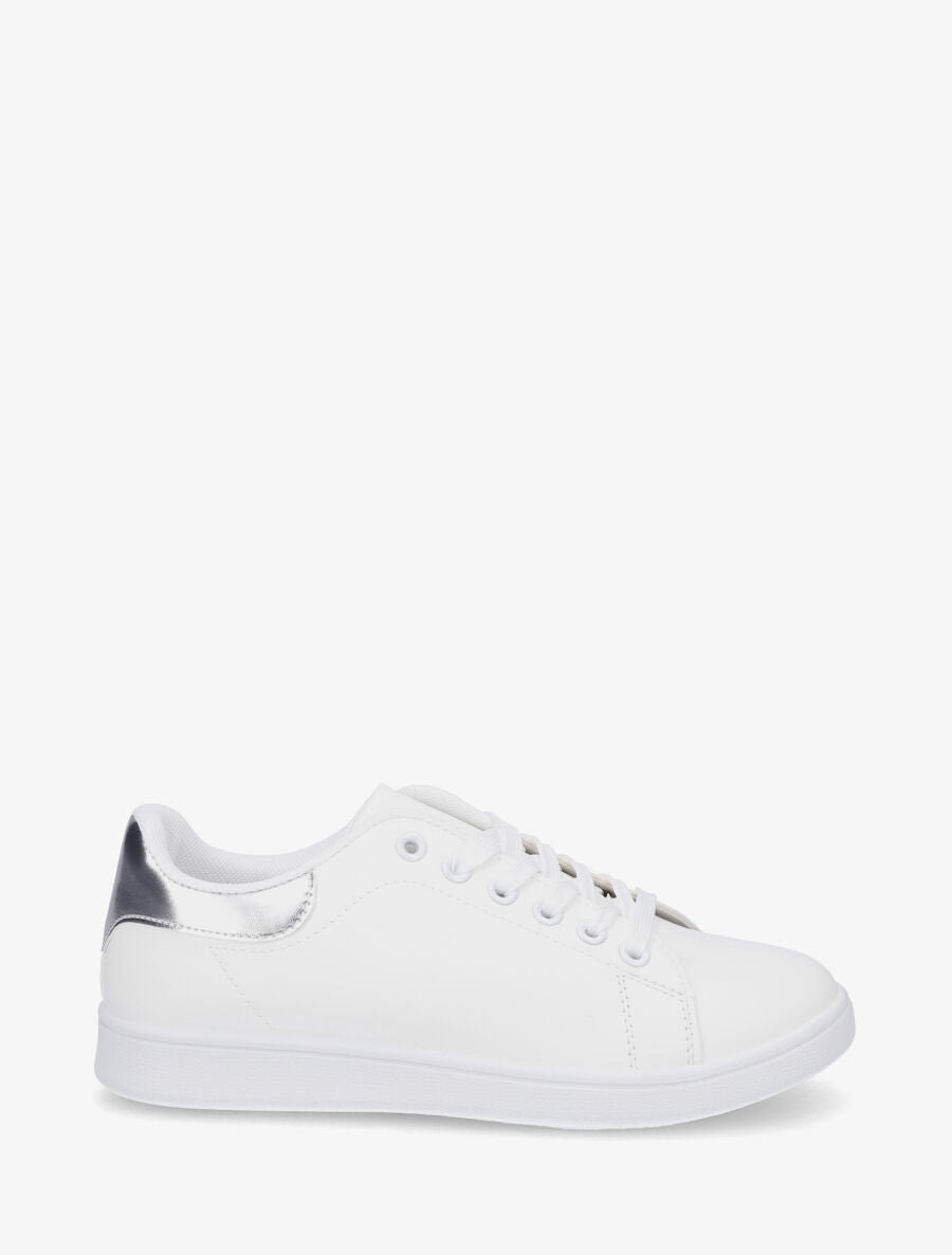 Sneakers classiques en simili - Argent - 5