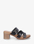 Mules à talon en simili - Noir - 1