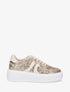 Sneakers pailletées en simili - Or - 1