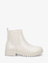 Bottines élastiquées plates en simili - Beige - 1