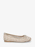 Ballerines plates tissées à détail irisé - Or - 1