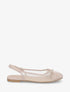 Ballerines plates en résille et suédine - Beige - 1
