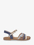 Nu-pieds en simili à brides dépareillés - Bleu - 1