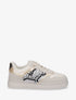 Baskets à empiècement python - Beige - 1