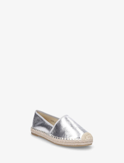 Espadrilles plates en simili nacré - Argent - 2