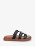 Mules en simili style spartiate - Noir - 1