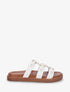 Mules en simili style spartiate - Blanc - 1