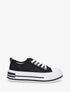 Sneakers en dentelle et pailleté - Noir - 1