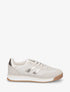 Sneakers en simili à empiècement effet nubuck - Beige - 1