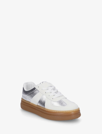 Sneakers irisées à détail contrastant - Argent - 2