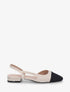 Sandales effet tweed à bouts contrastants - Beige - 1