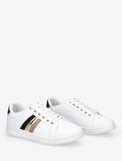 Baskets classiques à bandes colorées et irisées - Noir - 4