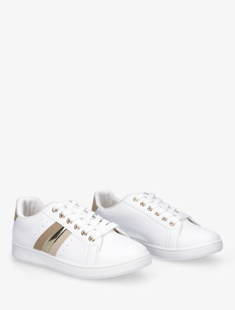 Baskets classiques à bandes colorées et irisées - Camel - 4