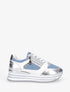 Baskets à zip et paillettes - Bleu denim - 1