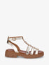 Nu-pieds style spartiates en simili - Or - 1