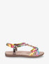 Sandales à empiècement métaux strassés - Rose - 1