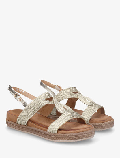 Nu-pieds style corde - Or - 5