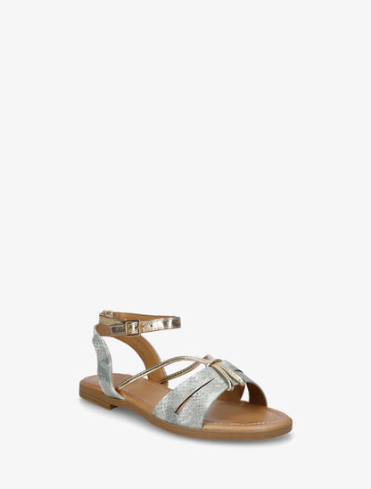 Nu-pieds en python irisé - Vert clair - 2