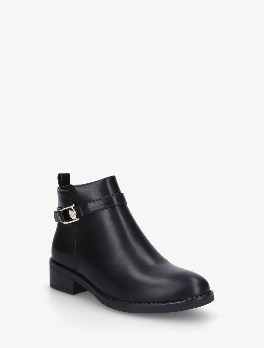 Bottines classiques en simili - Noir - 2