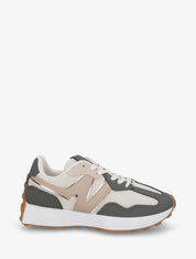 Baskets à empiècement en toile et effet nubuck - Vert militaire - 1