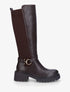 Bottes bimatière à boucle - Marron - 1
