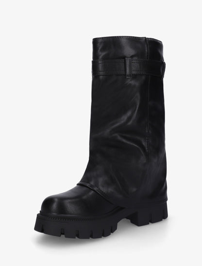 Bottes à revers et sangle - Noir - 3
