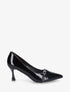 Escarpins vernis en simili - Noir - 1