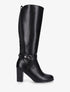 Bottes élastiquées à talon haut - Noir - 1