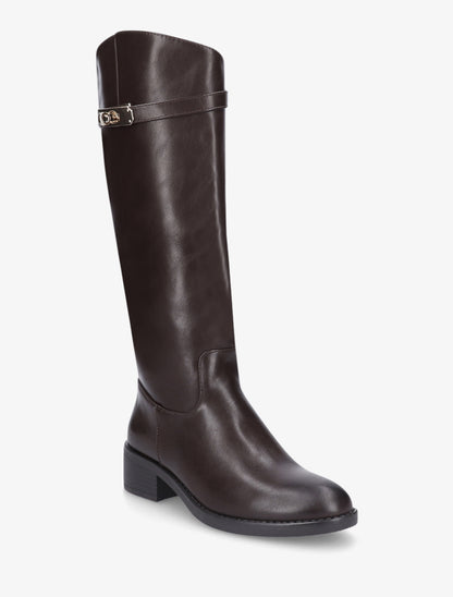 Bottes cavalières en simili - Marron - 2